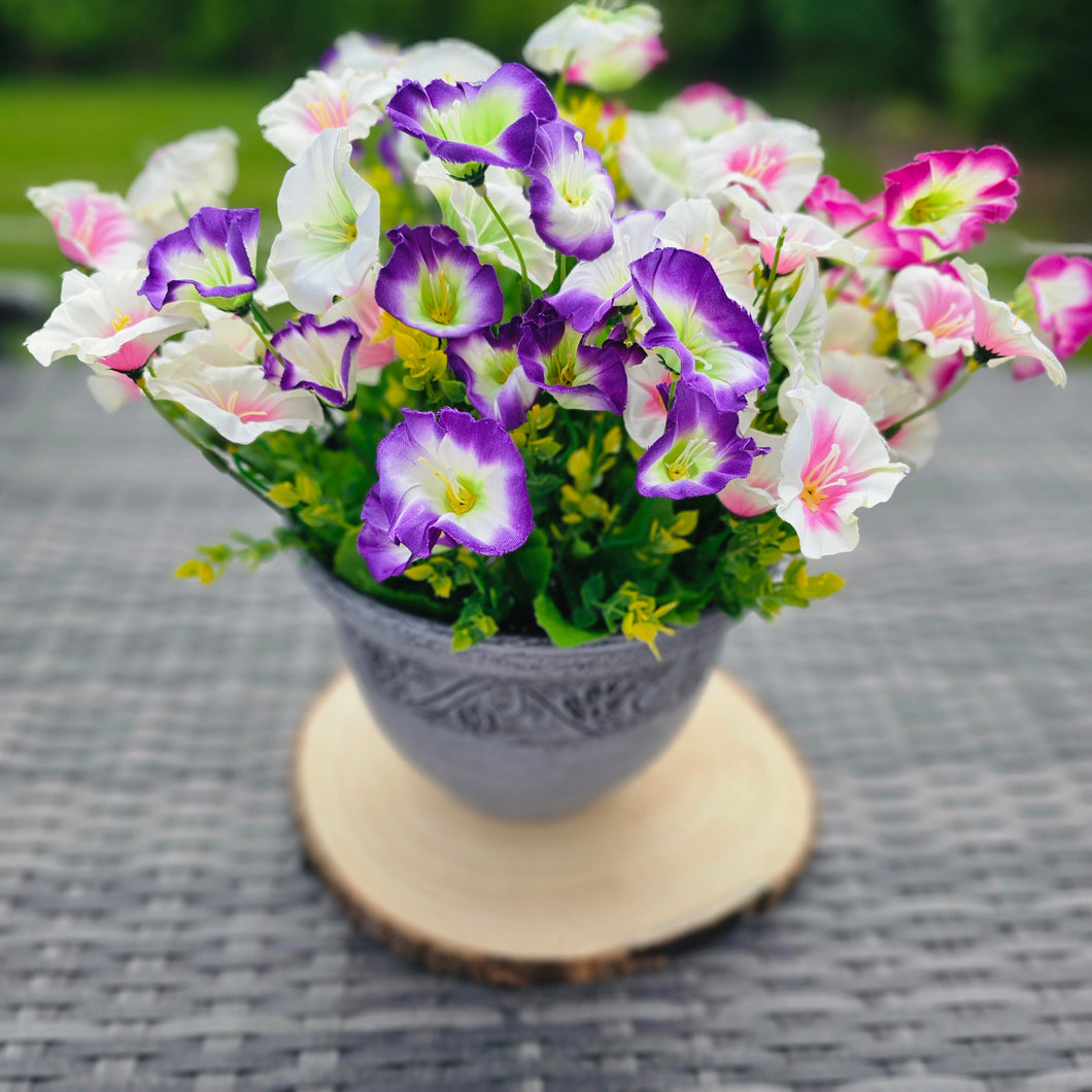 Silk Morning Glory Garden Planter